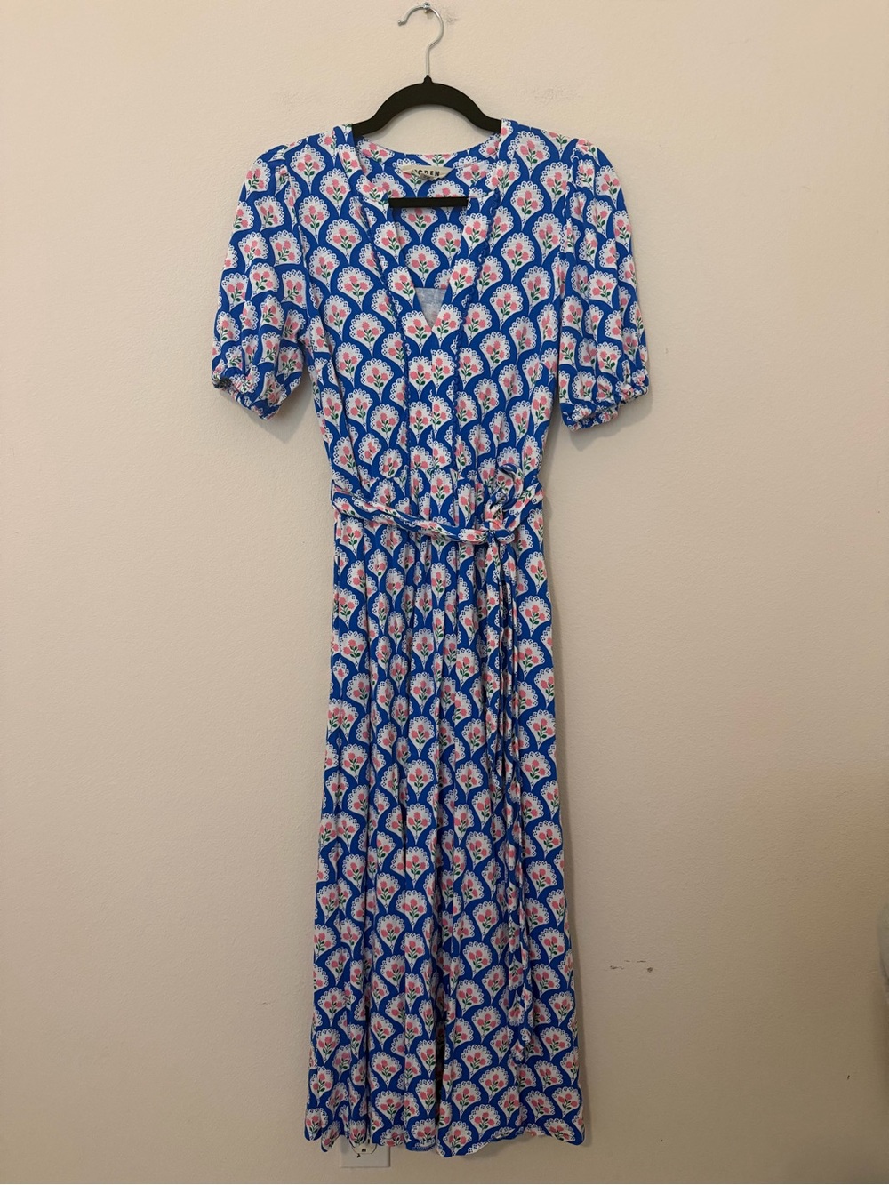 Boden Sofia Trim Jersey Midi Dress Size 6 Cottagecore Floral Feminine